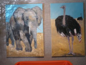 Mensch und Tier - Bilder von Barbara Heun in der Sparkasse Fürth