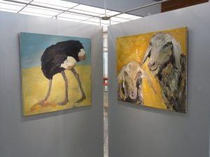 Mensch und Tier - Bilder von Barbara Heun in der Sparkasse Fürth