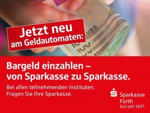 Seit 1. Februar 2020 gibt es einen neuen Weg Geld auf Ihr Konto zu bringen: Die Einzahlung am Geldautomaten bei einer fremden Sparkasse.