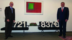 Die Gesamtausschüttung beträgt 721.837 Euro. Diese setzen sich aus Erträgen von Namens-, Themen- und Bürgerstiftungen sowie Spenden zusammen.