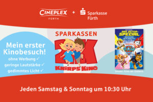 Knirpskino: Ausgewählte Kinderfilme ohne Werbung. Jeden Samstag und Sonntag. Unser Filme an Ostern: „Paw Patrol: Das Oster-Special“.