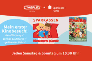 Knirpskino: Ausgewählte Kinderfilme ohne Werbung. Jeden Samstag und Sonntag. Unser Film im Juli: „Die Biene Maja - Ihre schönsten Abenteuer“.