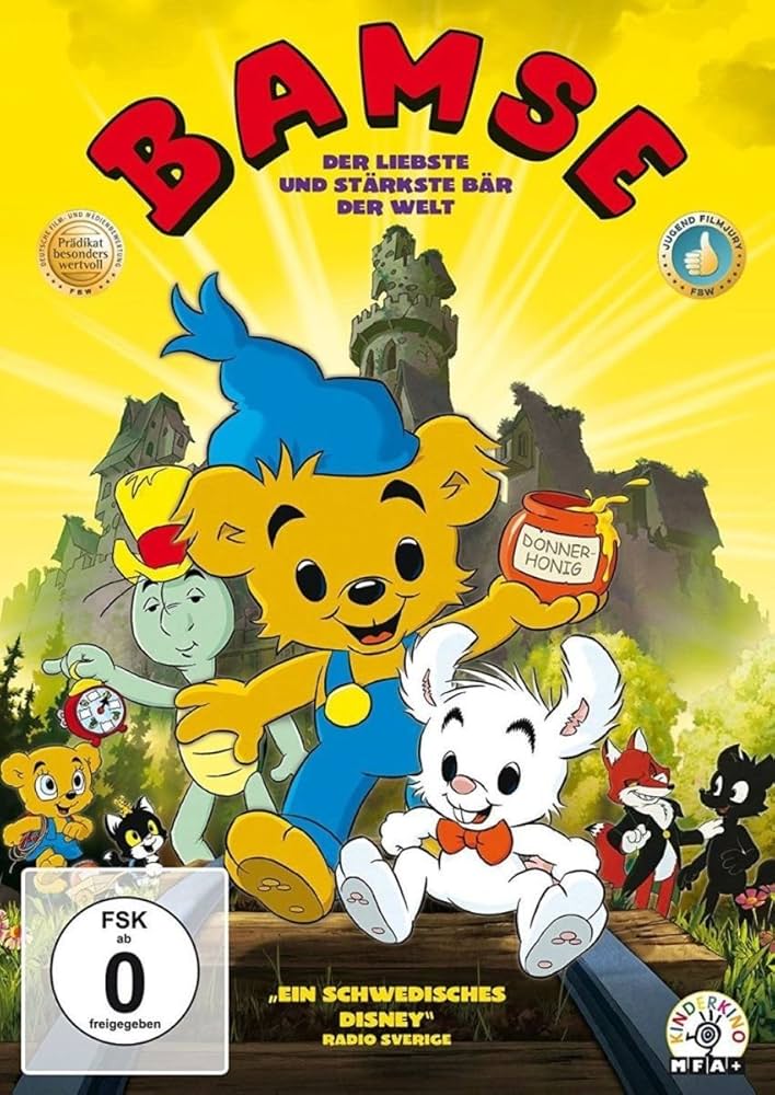 Knirpskino: Ausgewählte Kinderfilme ohne Werbung. Jeden Samstag und Sonntag. Unser Film im September: „Bamse - Der liebste und stärkste Bär der Welt“.