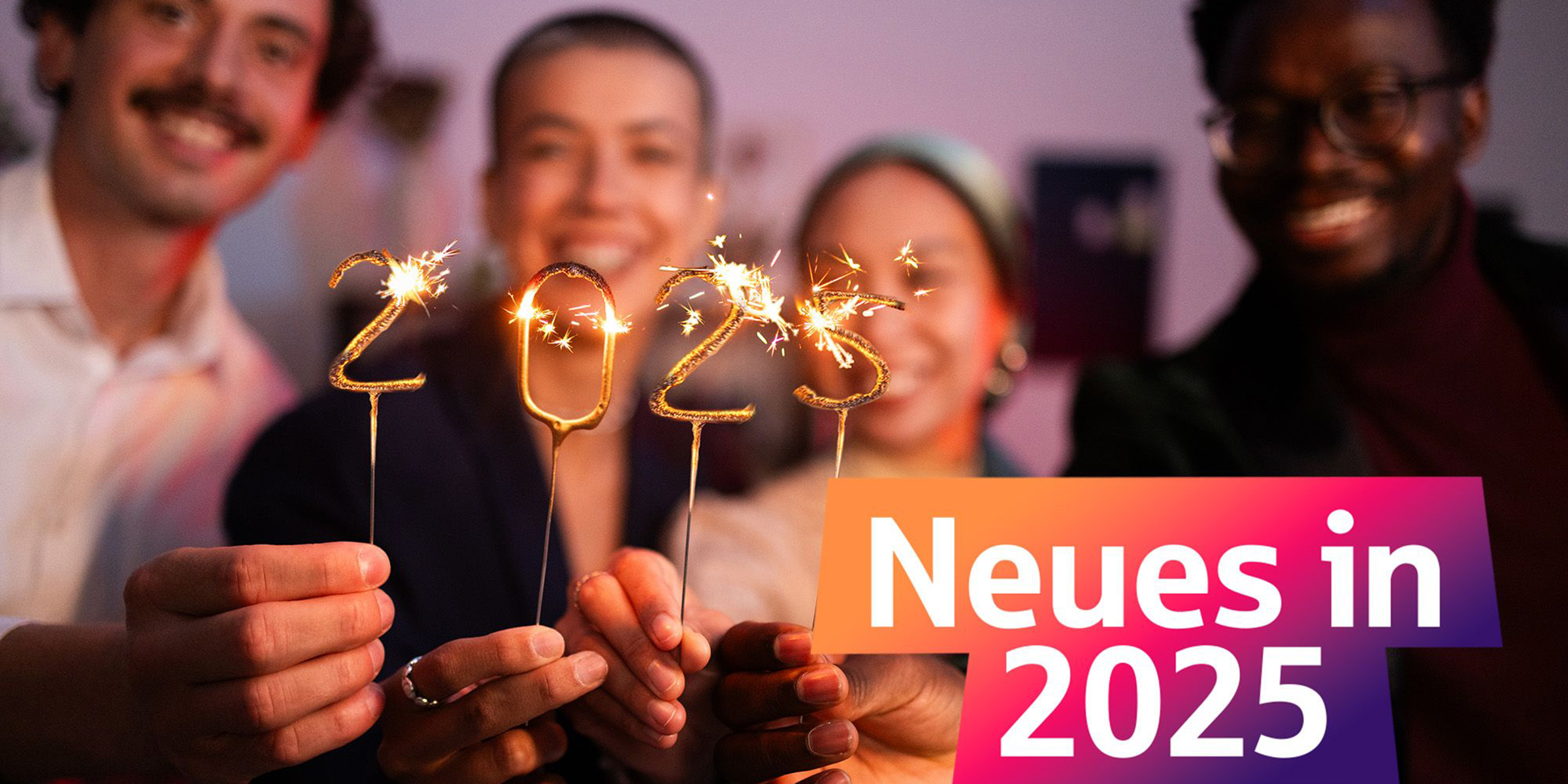 Neues in 2025 - vier Menschen mit Sternspeiern