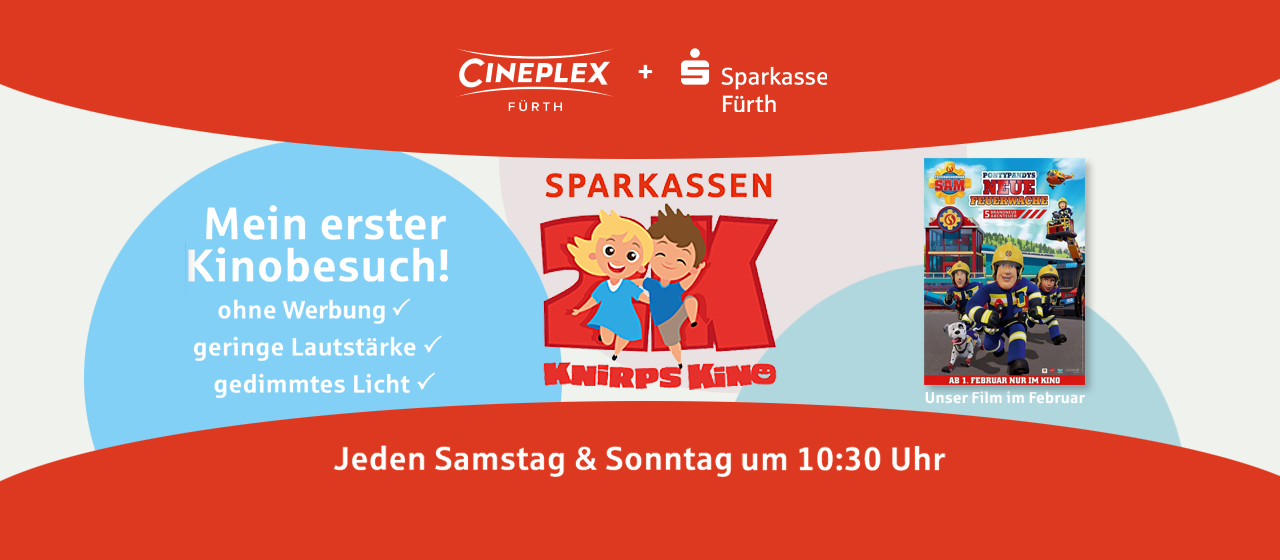 Knirpskino: Ausgewählte Kinderfilme ohne Werbung. Jeden Samstag & Sonntag. Film im Februar: Feuerwehrmann Sam - Pontypandys neue Feuerwache