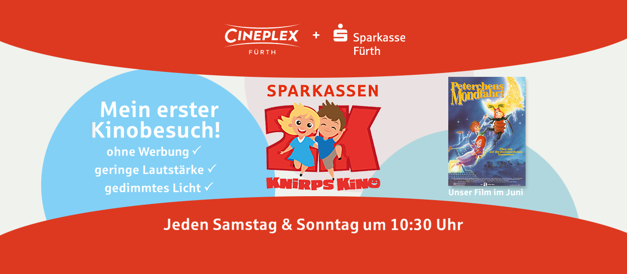 Knirpskino im Cineplex Fürth - Filmplakat und Logo