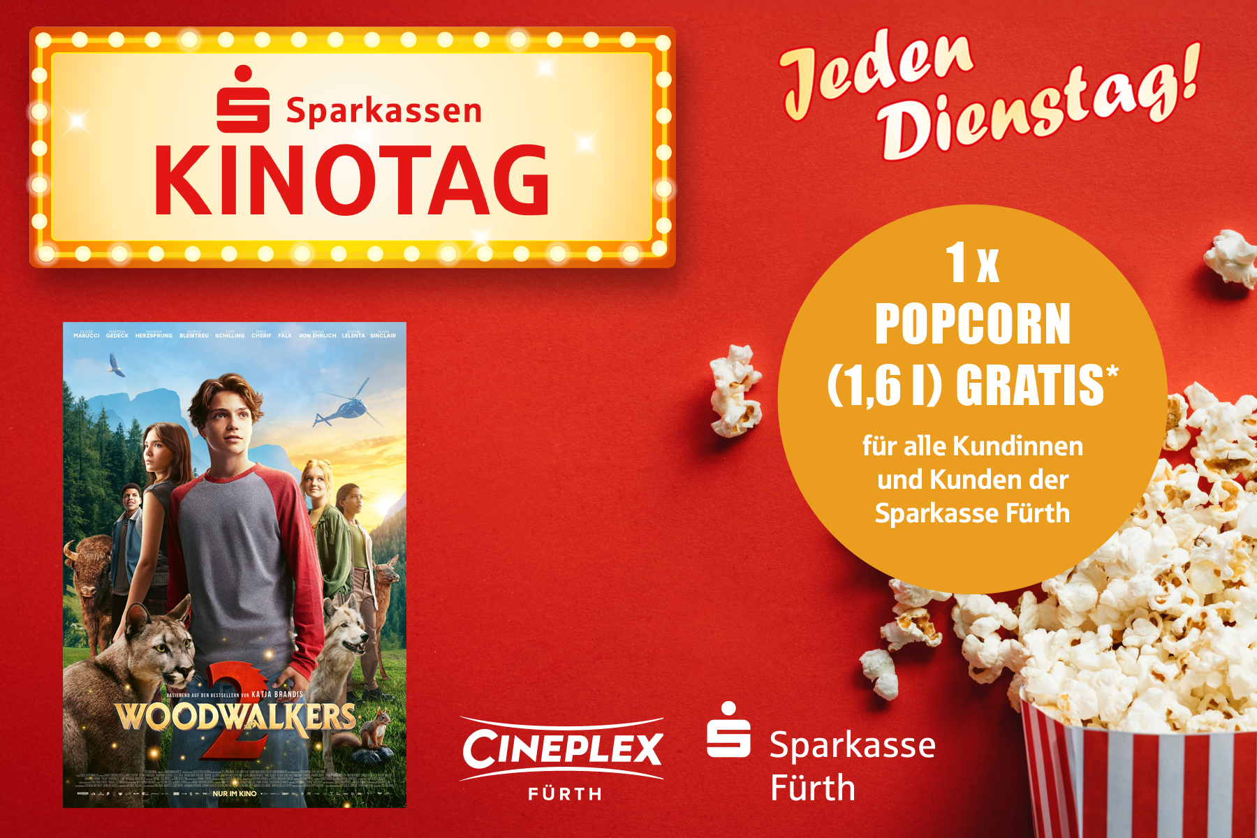 Dienstags heißt es: Film ab zum Sparkassen-Kinotag! Im Anschluss unseren Filmtipp bewerten und gewinnen - viel Glück.
