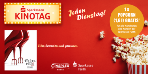 Dienstags heißt es: Film ab zum Sparkassen-Kinotag! Im Anschluss unseren Filmtipp bewerten und gewinnen - viel Glück.