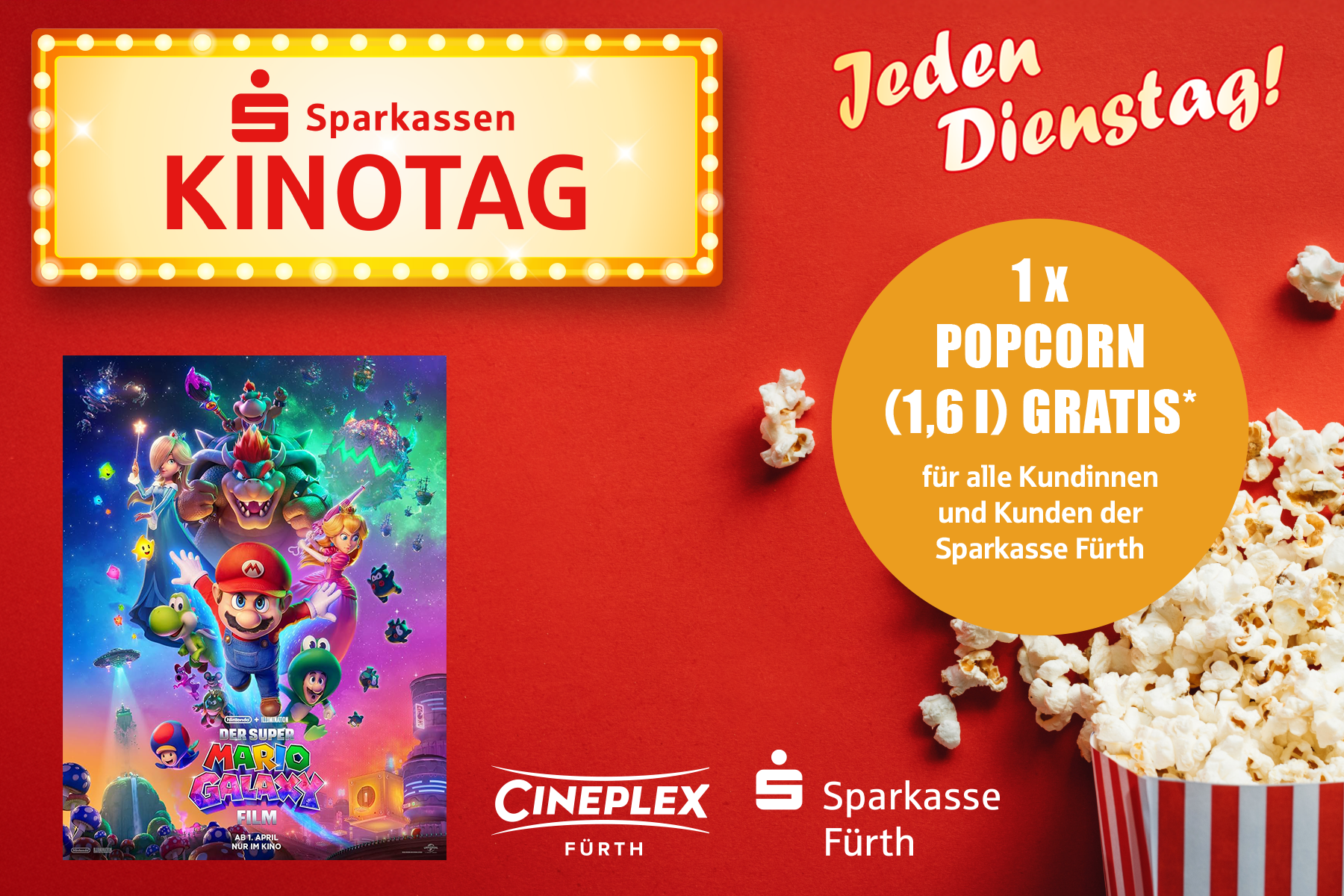 Dienstags heißt es: Film ab zum Sparkassen-Kinotag! Im Anschluss unseren Filmtipp bewerten und gewinnen - viel Glück.