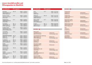 Unsere neuen Servicezeiten ab dem 1. Juni 2026:
