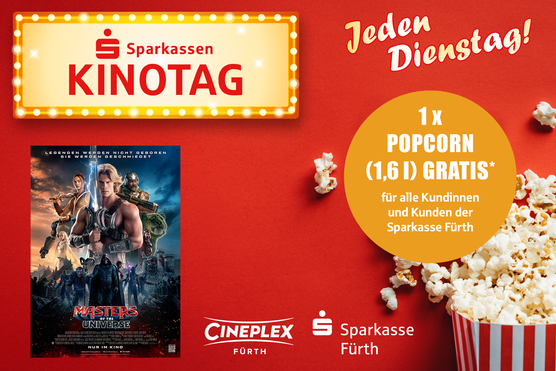 Dienstags heißt es: Film ab zum Sparkassen-Kinotag! Im Anschluss unseren Filmtipp bewerten und gewinnen - viel Glück.