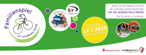 Umsonst und draußen: Das Familienspiel 2026 - für Familien, Freizeitradler und Kinder - startet am Sonntag 12. Juli 2026 in Puschendorf.