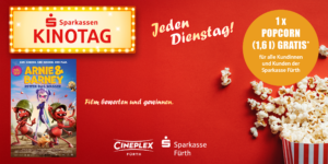 Dienstags heißt es: Film ab zum Sparkassen-Kinotag! Im Anschluss unseren Filmtipp bewerten und gewinnen - viel Glück. Sparkassen-Kinotag: Arnie & Barney - Retten das Wasser